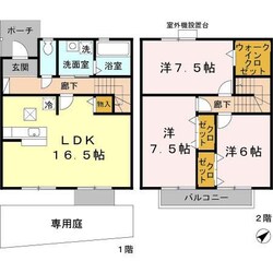 ローズコート今宿の物件間取画像